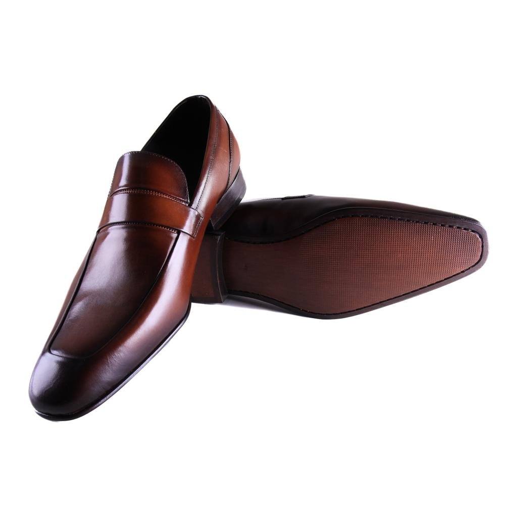 Sapato Zariff Masculino Em Couro 12380 Camel Marrom 5