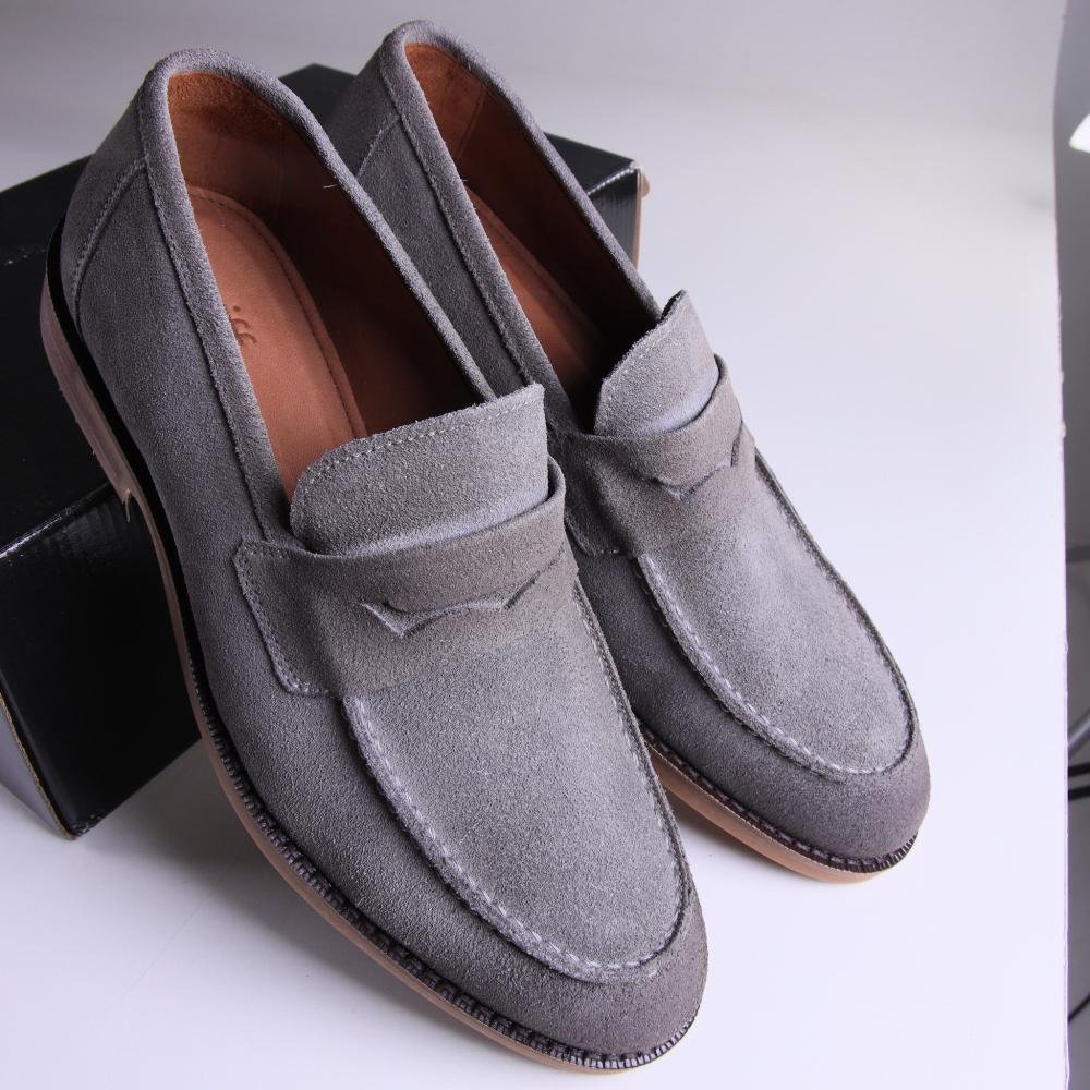 Sapato Masculino Zariff Em Couro 20755 Cinza Cinza 6