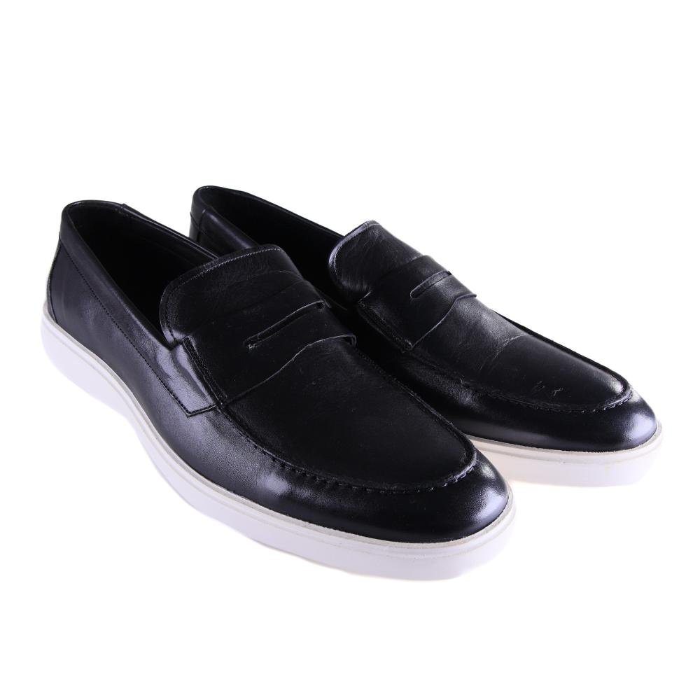 Sapato Masculino Zariff Em Couro 19102 Preto Preto 4
