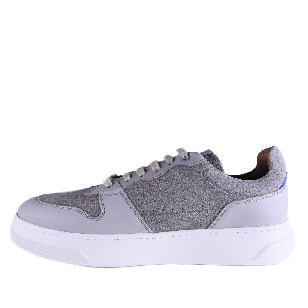 Tênis Masculino Zariff Em Couro 20905 Cinza Cinza 2