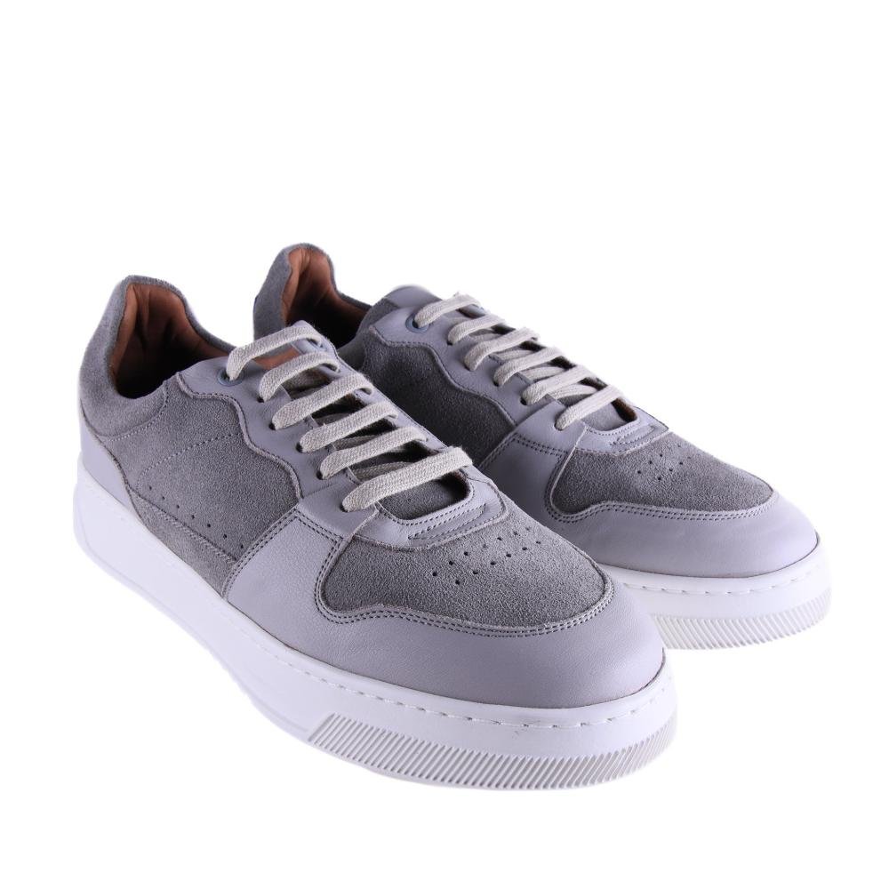Tênis Masculino Zariff Em Couro 20905 Cinza Cinza 3