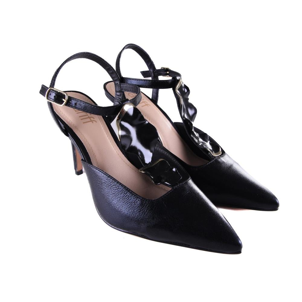 Scarpin Feminino Zariff 676032 Preto Cristal Preto 3