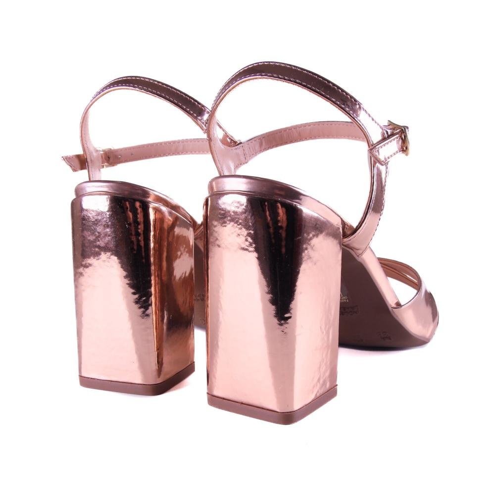 Sandália Feminina Zariff 1944-16 Espelhado Cobre Dourado 4