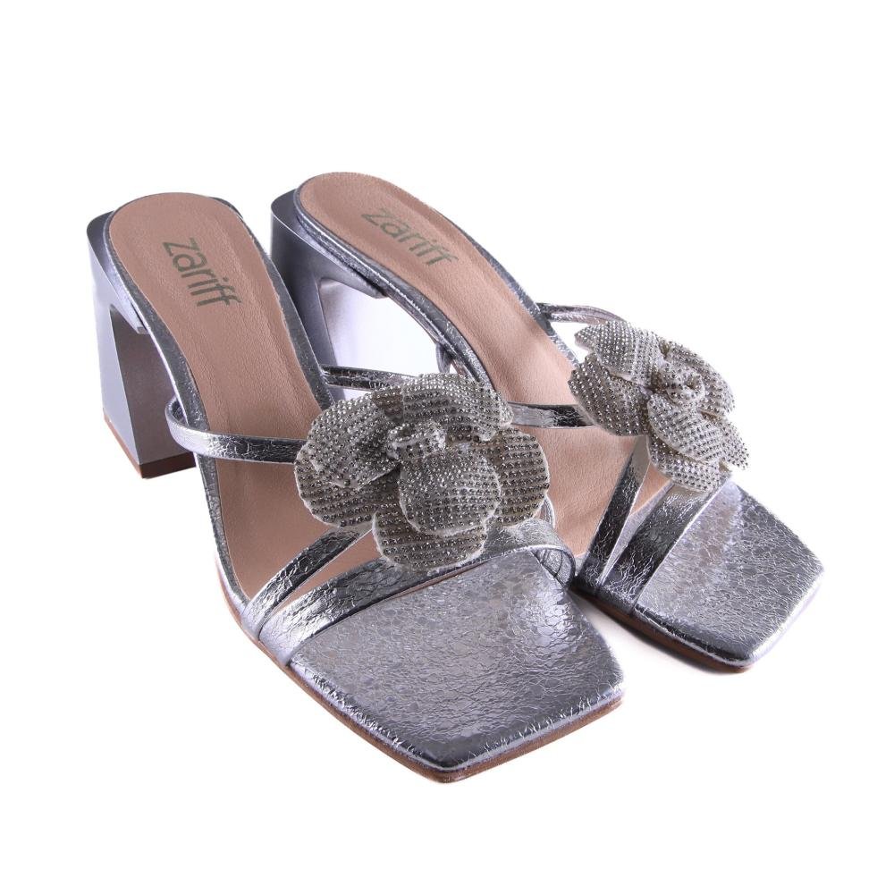 Tamanco Feminino Zariff 2056.4682 Prata Prata 3