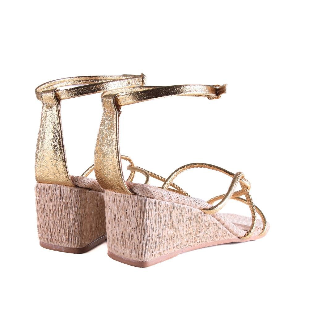 Sandália Feminina Zariff 2055.4667 Ouro Dourado 4