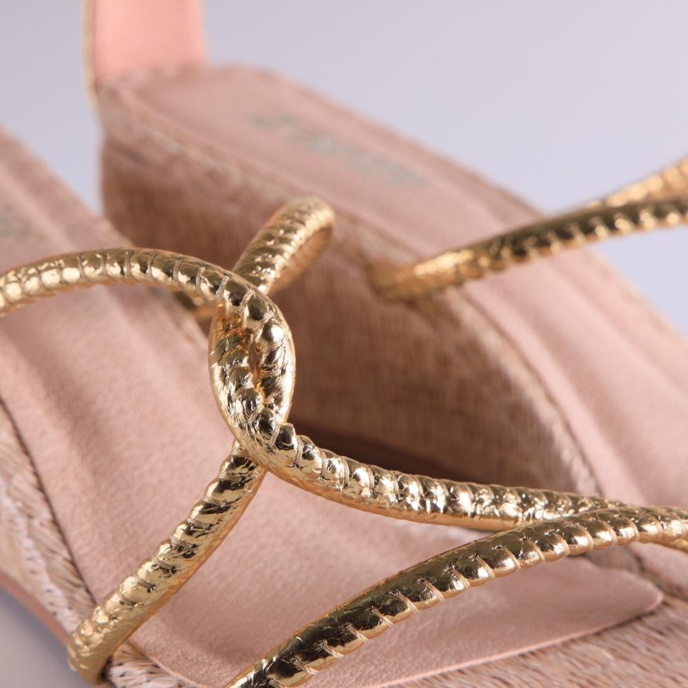 Sandália Feminina Zariff 2055.4667 Ouro Dourado 5