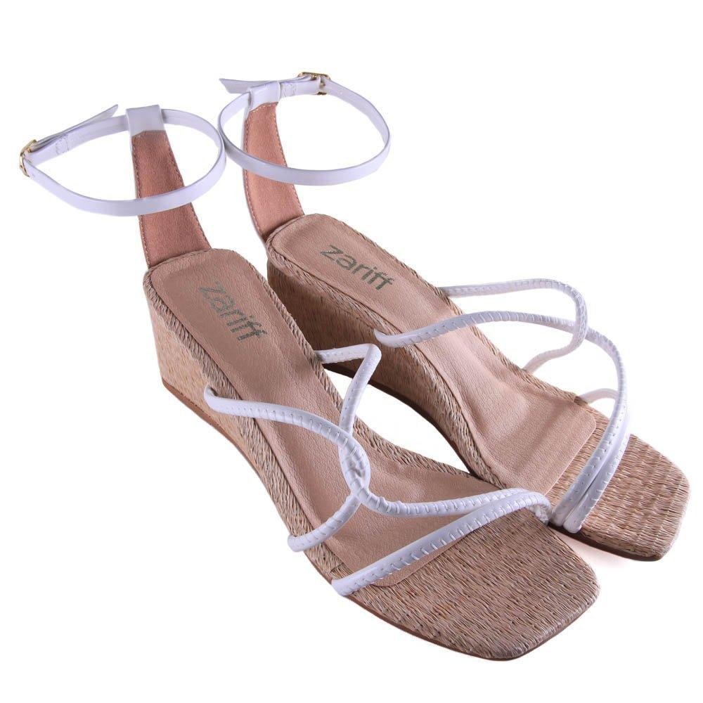 Sandália Feminina Zariff 2055.4667 Branco Verniz Branco 5