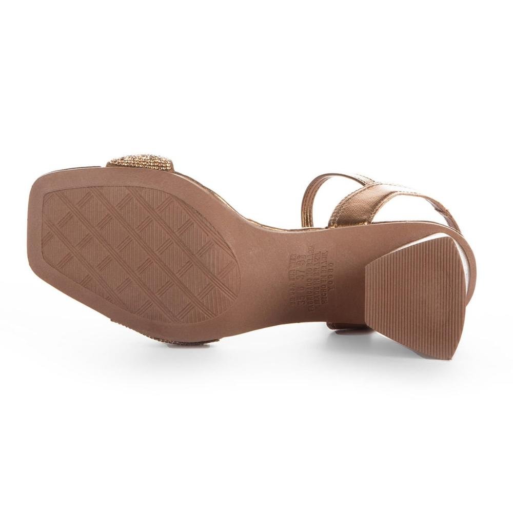 Sandália Feminina Tanara T8728 Bronze Dourado 4
