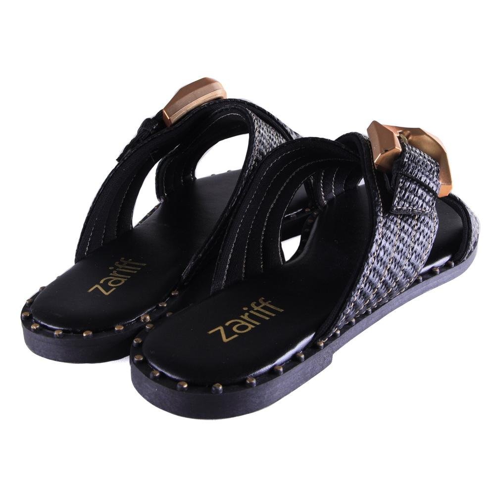 Rasteira Feminina Zariff I363081 Preto Preto 5