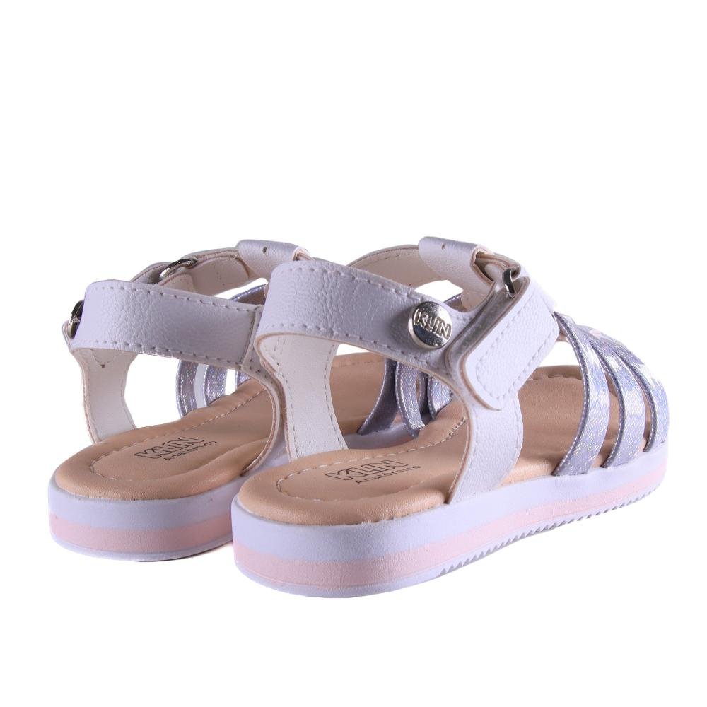 Sandália Infantil Menina Klin 421.044 Branca Areia Branco 5