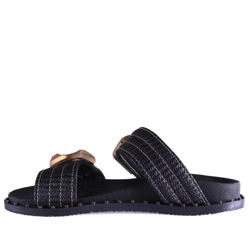 Papete Feminina Zariff Birk U888136 Preto Preto 2