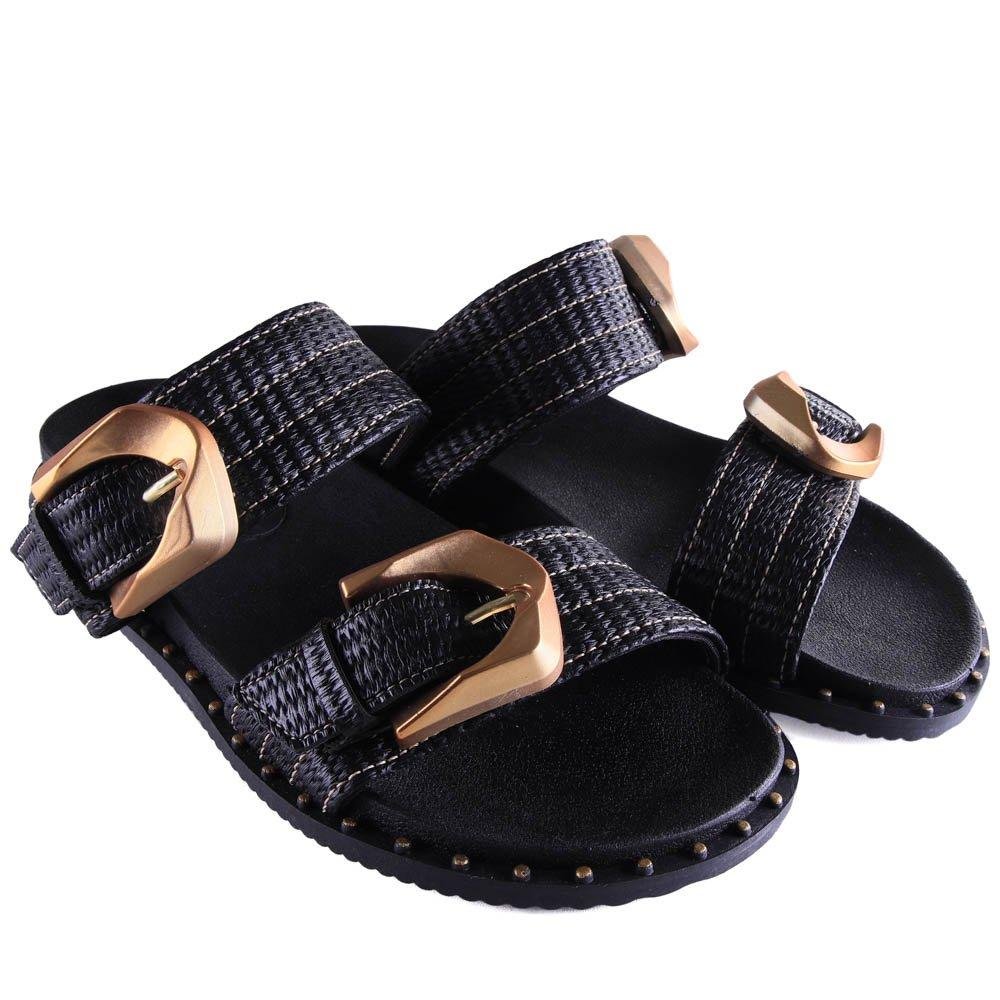 Papete Feminina Zariff Birk U888136 Preto Preto 3