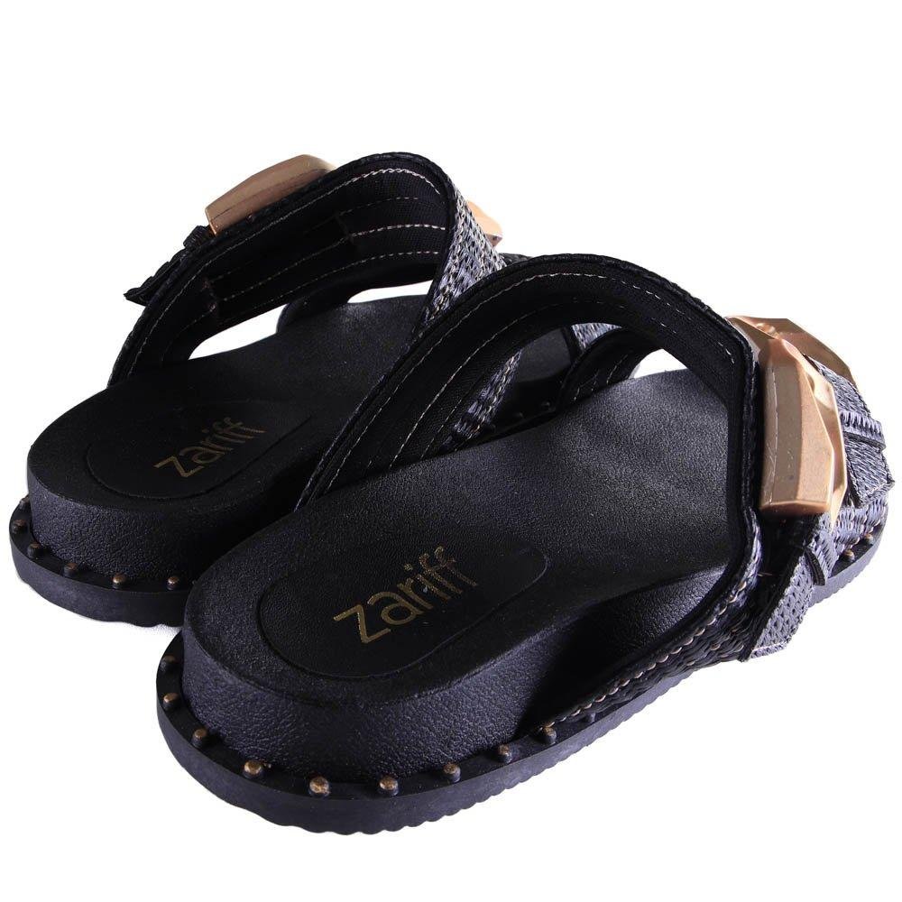 Papete Feminina Zariff Birk U888136 Preto Preto 4
