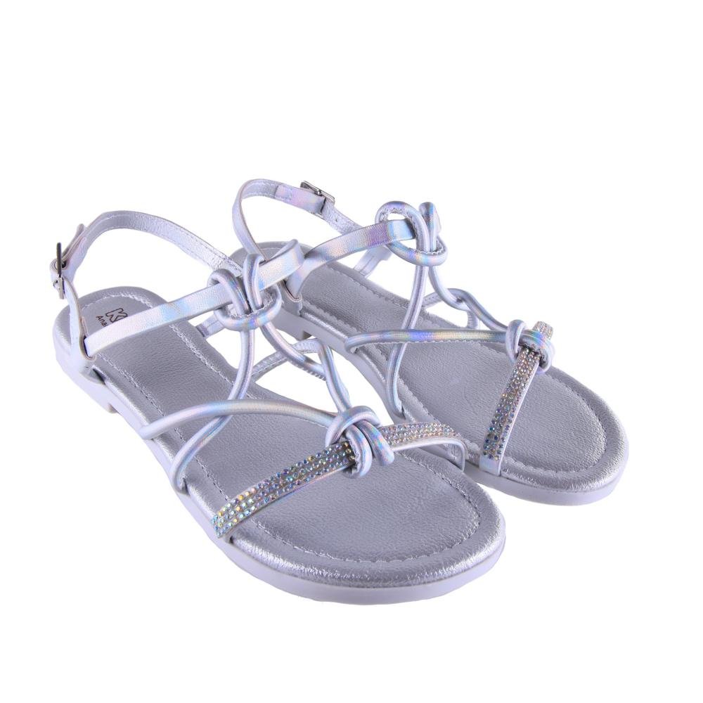 Sandália Infantil Menina Klin 126.160 Prata Roxo 3