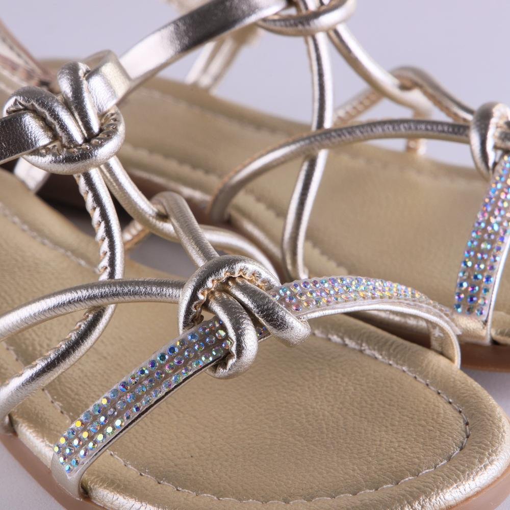 Sandália Infantil Menina Klin 126.160 Dourada Dourado 4