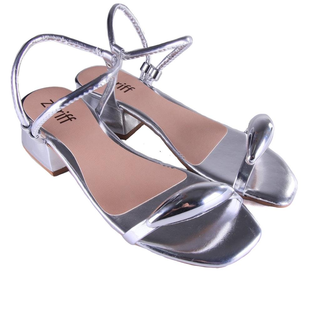 Sandália Feminina Zariff K686148 Prata Prata 3