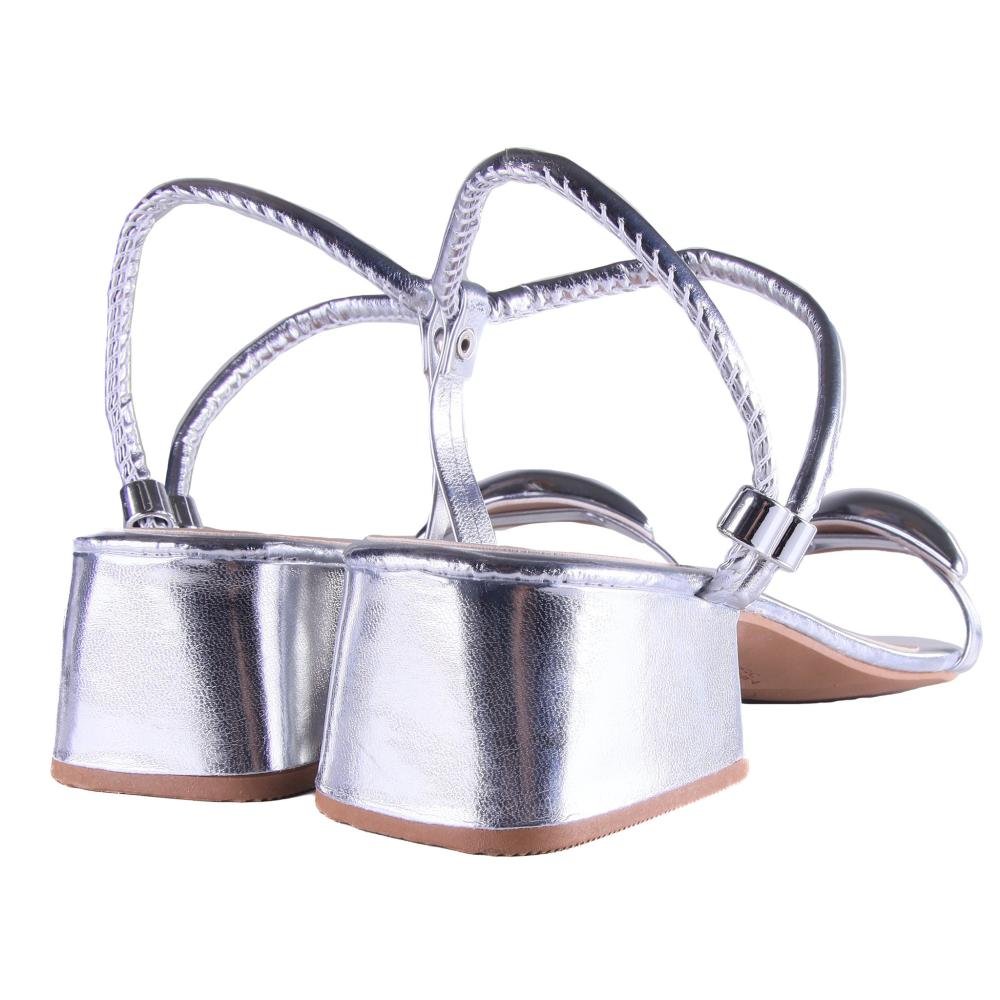 Sandália Feminina Zariff K686148 Prata Prata 5