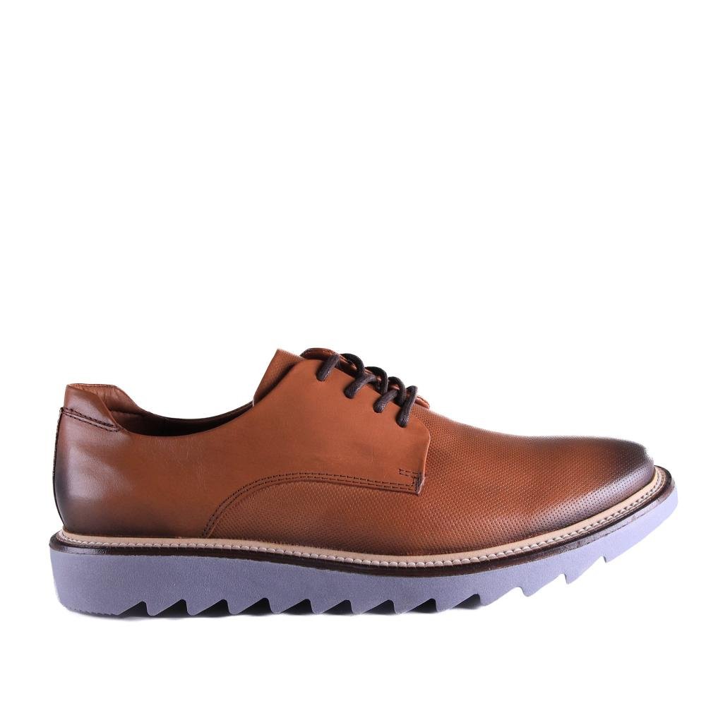 Sapato Masculino Em Couro Zariff 4301 Whisky Marrom 1