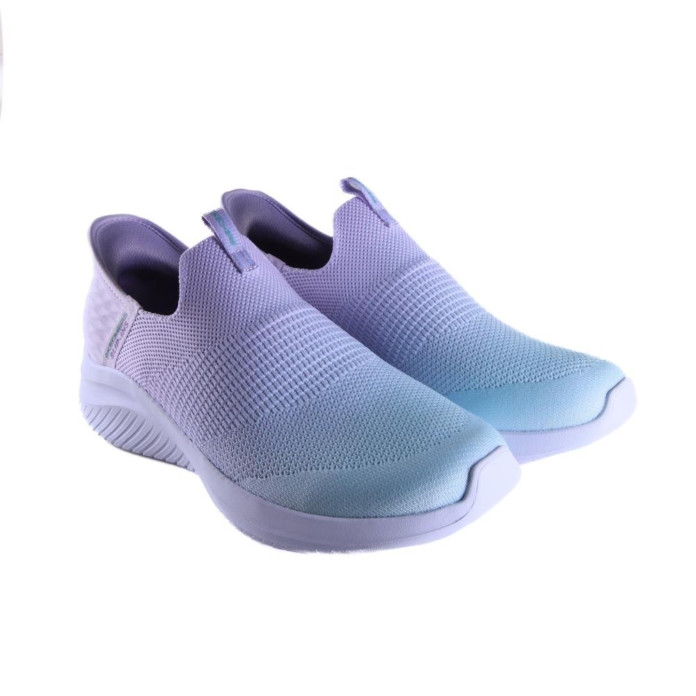Tênis Feminino Skechers Esportivo Slip-Ins 150183 Verde Lilás Roxo 3