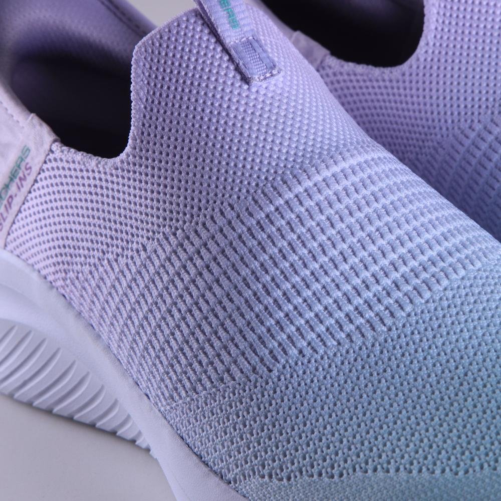 Tênis Feminino Skechers Esportivo Slip-Ins 150183 Verde Lilás Roxo 5