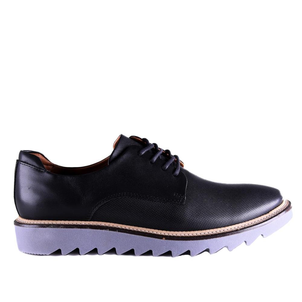 Sapato Masculino Em Couro Zariff 4301 Preto Preto 2
