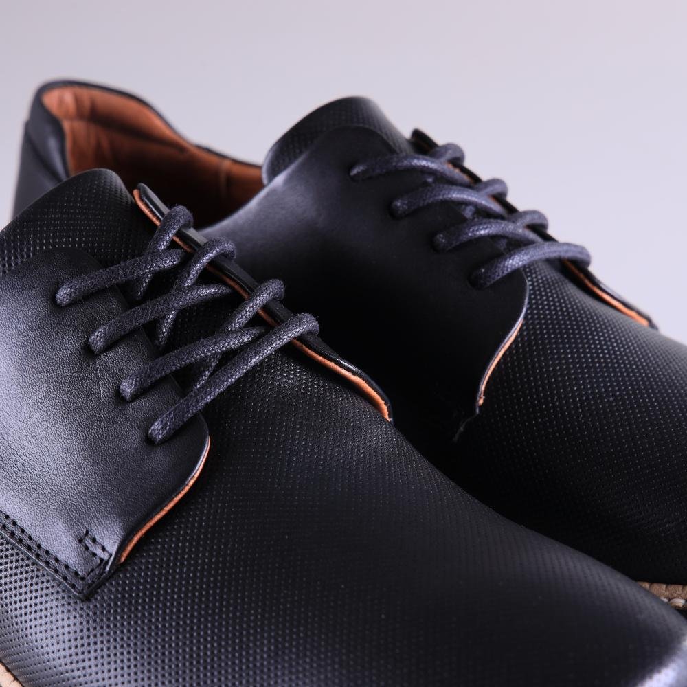 Sapato Masculino Em Couro Zariff 4301 Preto Preto 3