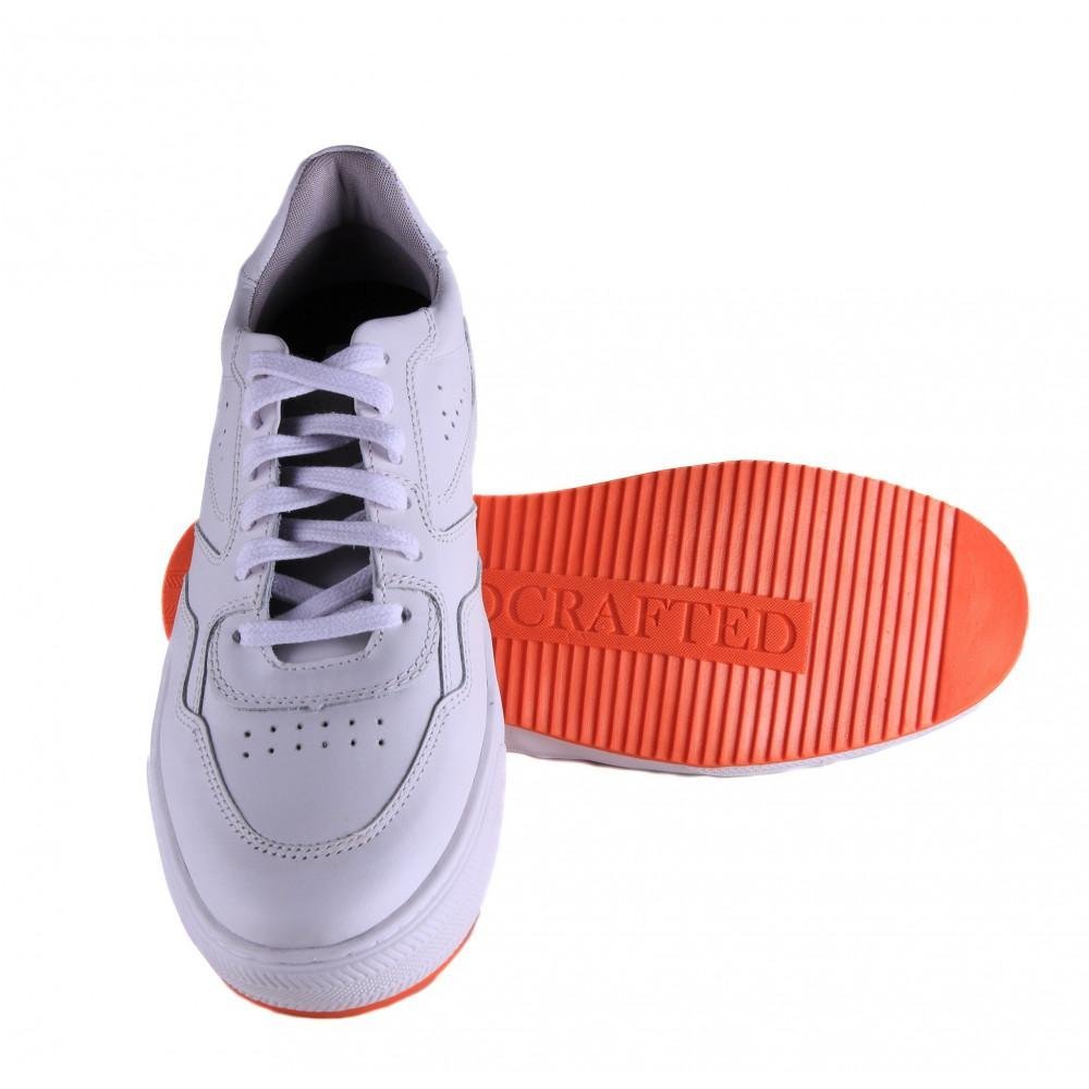 Tênis Masculino Em Couro Zariff 74016 Branco Branco 3