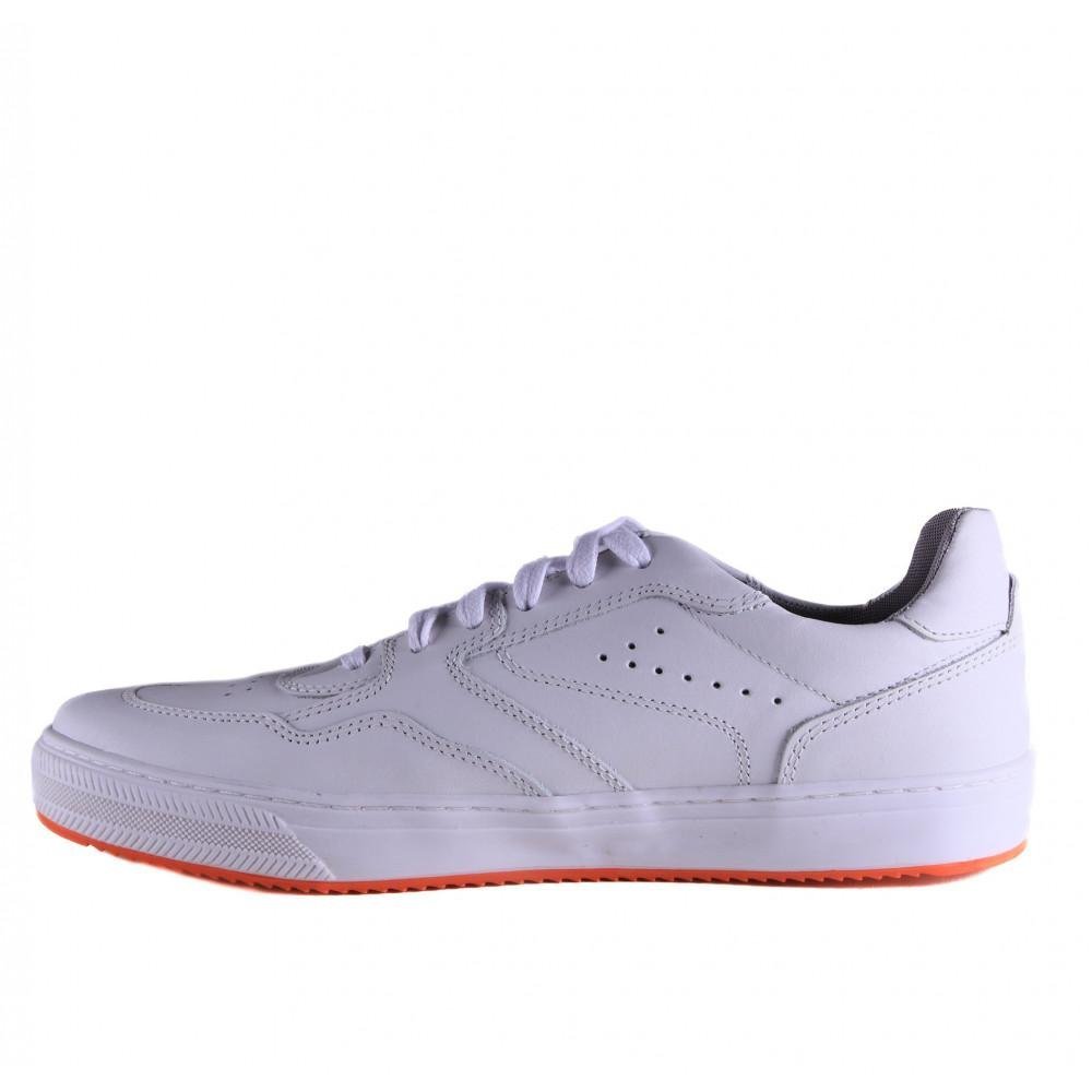 Tênis Masculino Em Couro Zariff 74016 Branco Branco 5