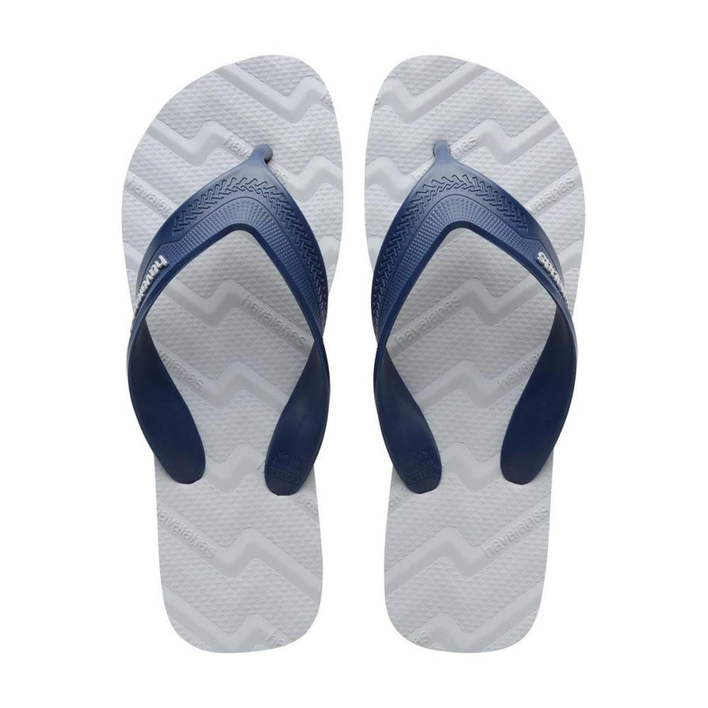 Chinelo Masculino Havaianas Track Waves Cinza/Azul Azul 1