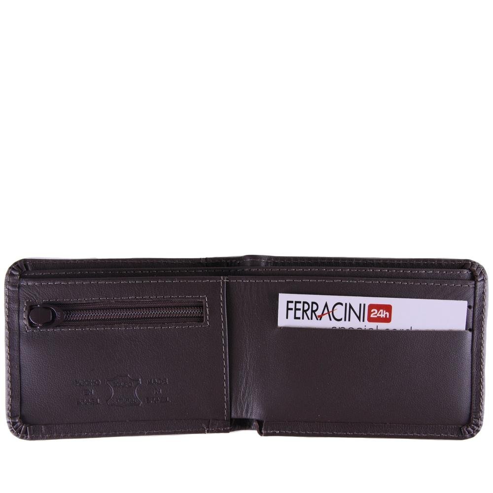 Carteira Ferracini Masculina Menphis Ball Cf392b Café Marrom 2
