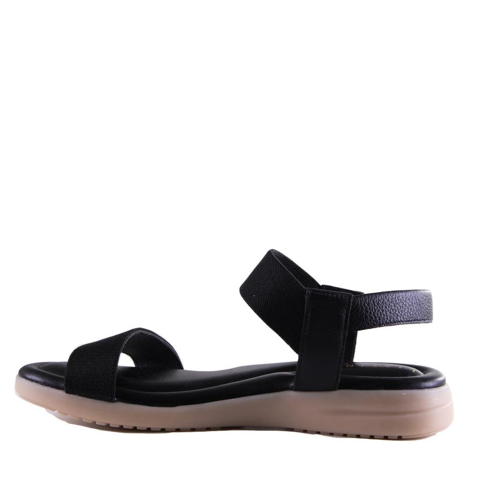 Sandália Rasteira Feminina Lia Line Flatform Comfort Preto Preto 2