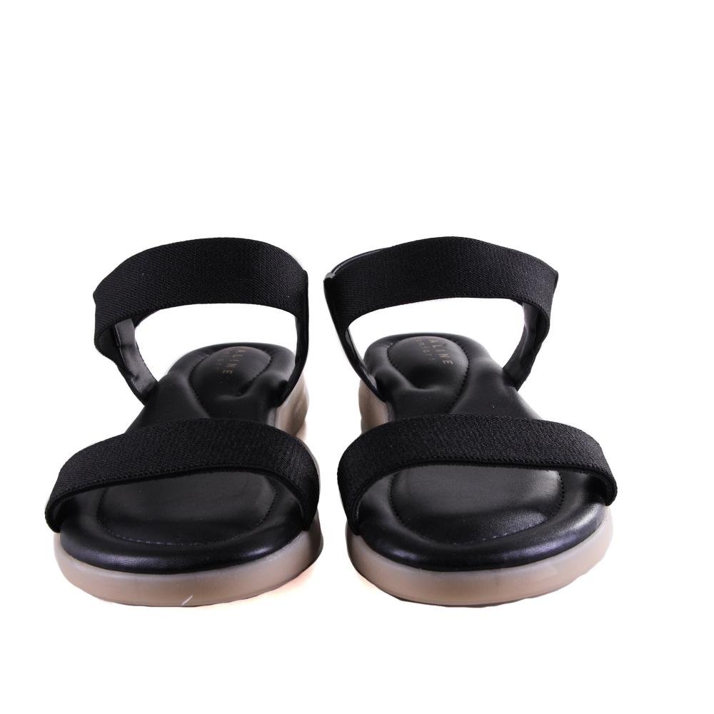 Sandália Rasteira Feminina Lia Line Flatform Comfort Preto Preto 4