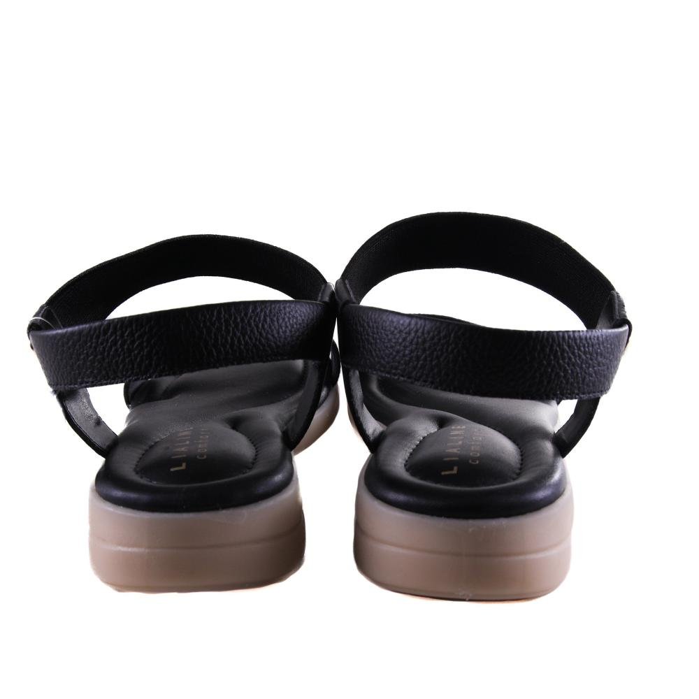 Sandália Rasteira Feminina Lia Line Flatform Comfort Preto Preto 5
