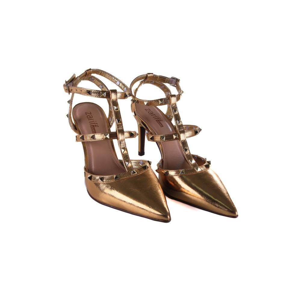 Scarpin Feminino Zariff 1.470.5691 Ouro Dourado 3