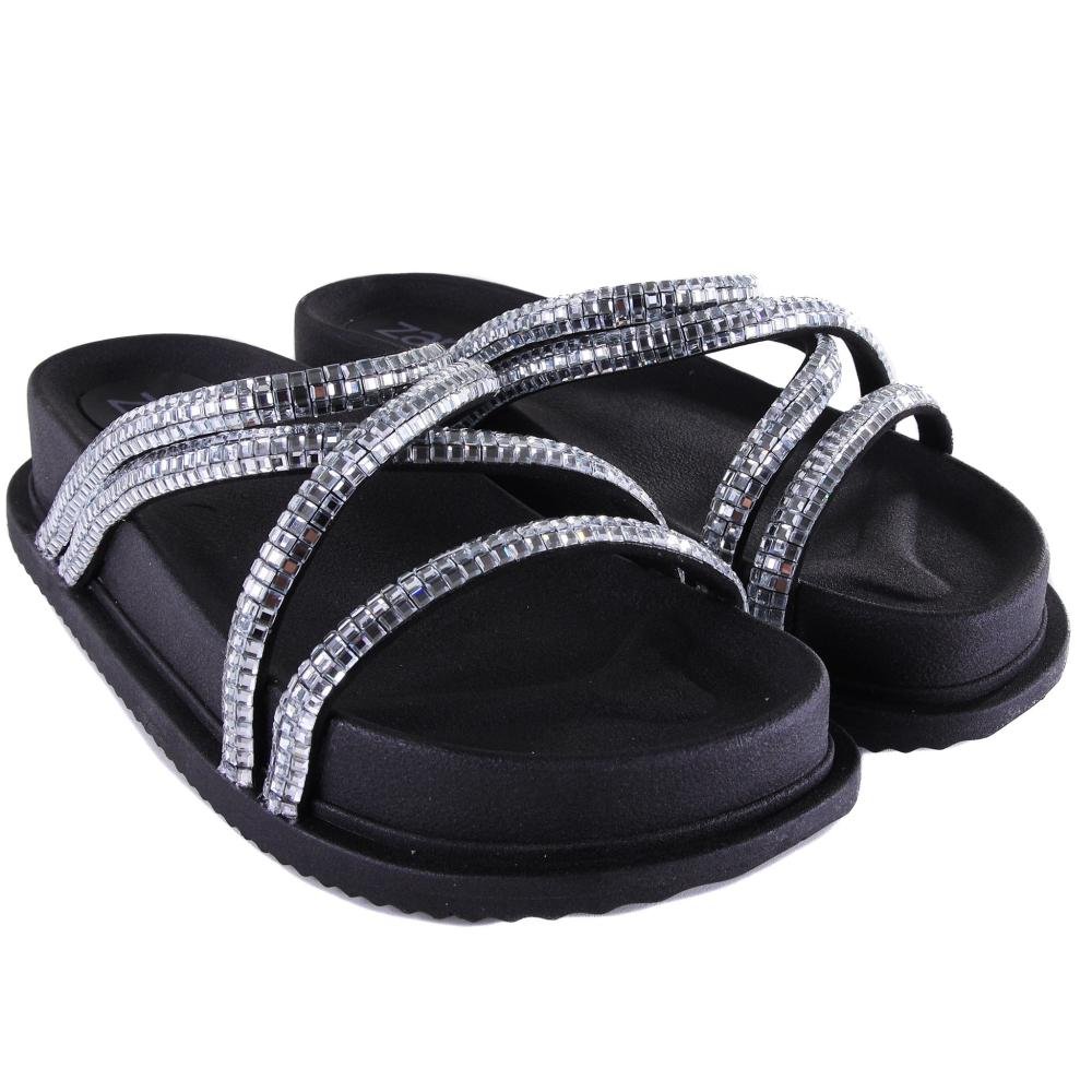 Papete Feminino Zariff 354 Preto/Cristal Preto 3