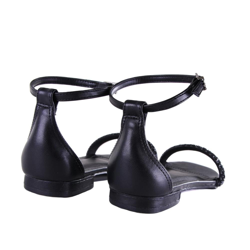 Sandália Rasteira Via Marte Feminina 112-005 Preto Preto 4