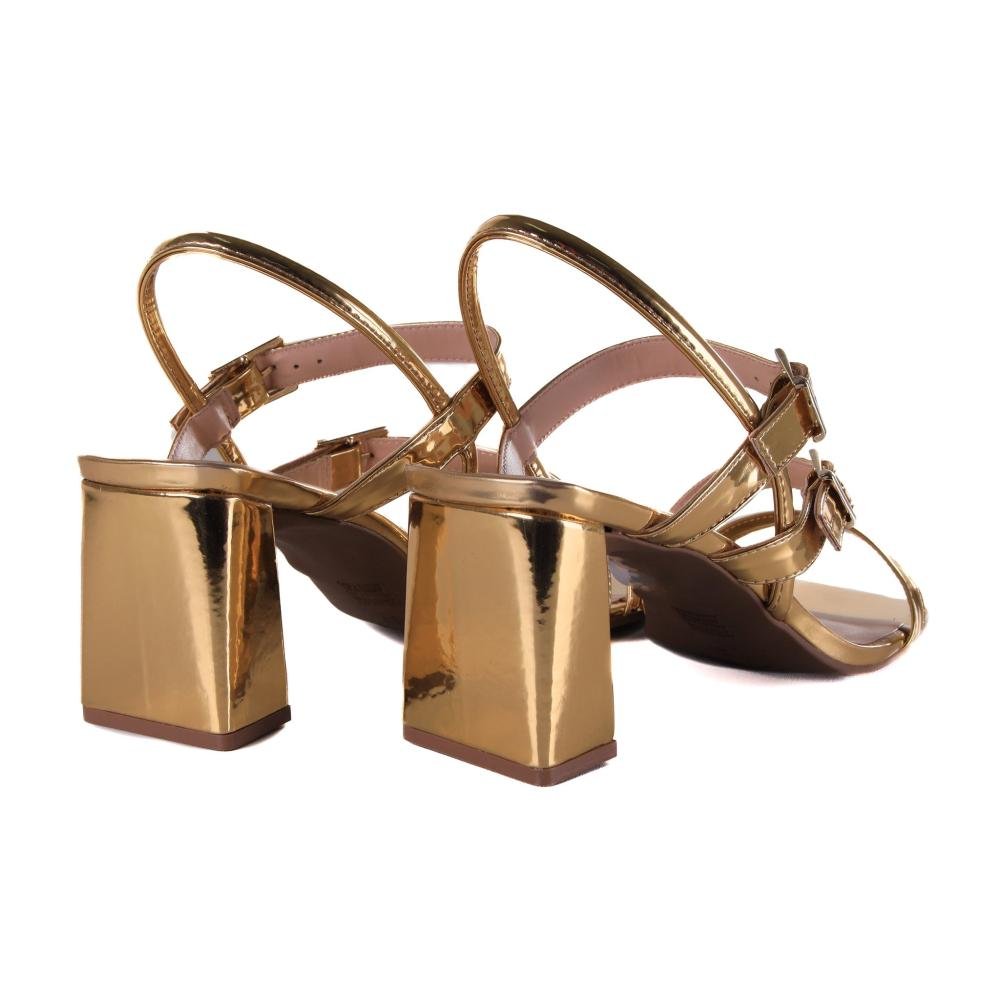 Sandália Feminina Zariff Metalizada 3118-01 Espelhado Ouro Light Dourado 5