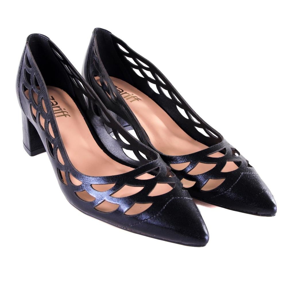 Scarpin Feminino Zariff 6233805 Cristal Preto Preto 3
