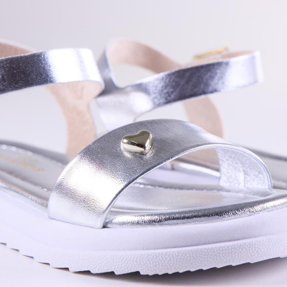 Sandália Infantil Menina World Colors 359.007 Prata Prata 5