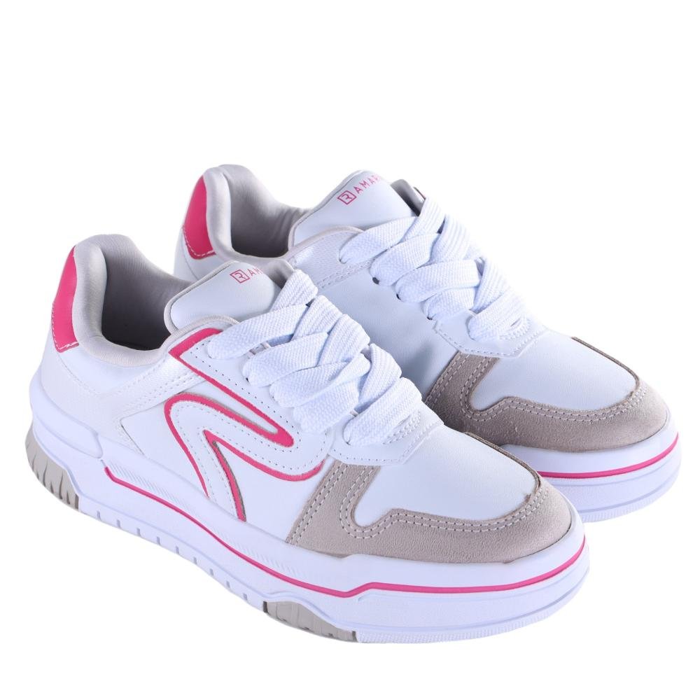 Tênis Casual Ramarim 25-94103 Branco/Pink Branco 3