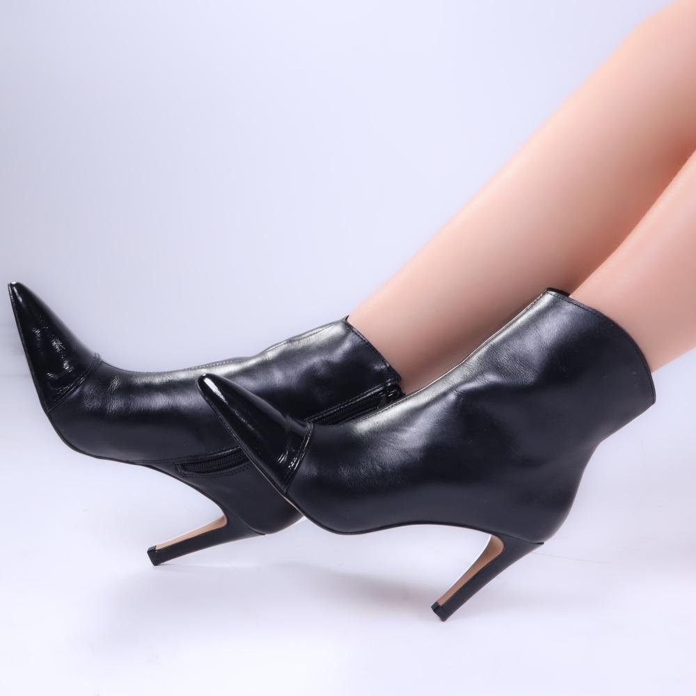 Bota Feminina Zariff Bico Fino 430281 Preto Preto 6