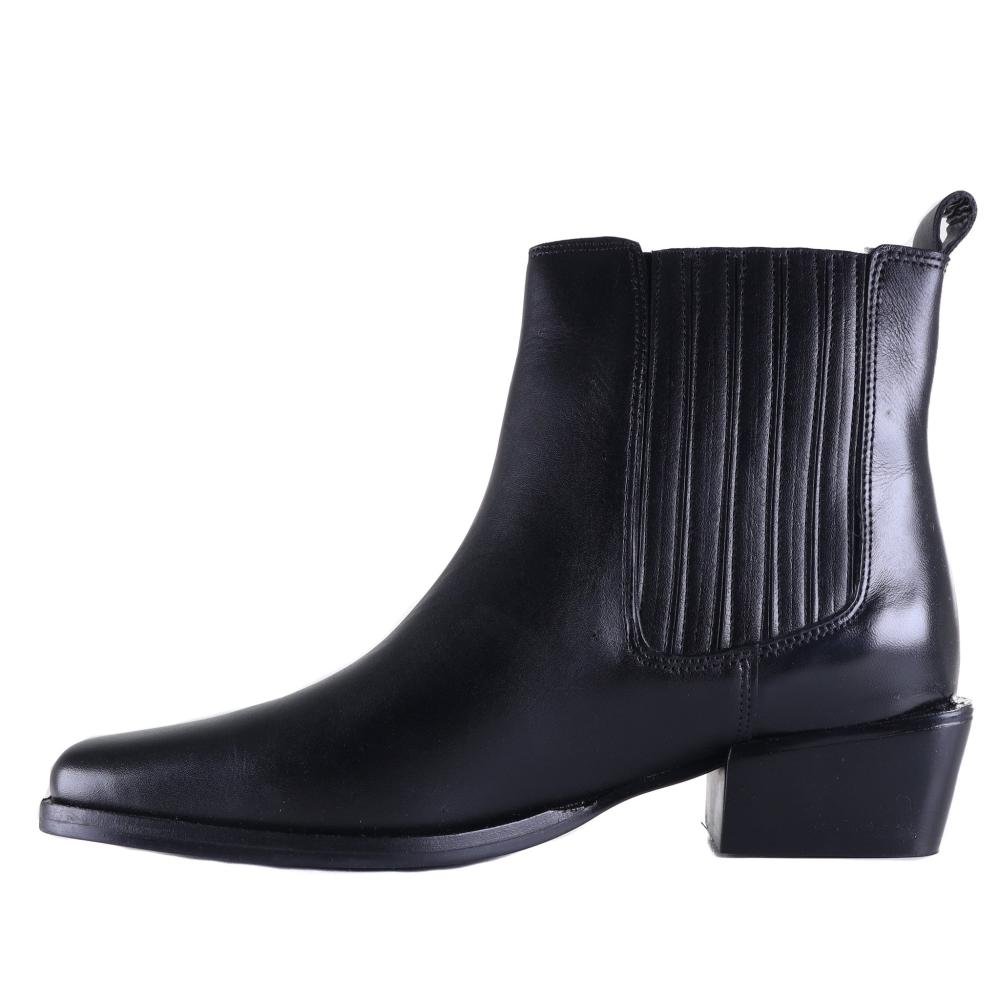Bota Feminina Zariff Couro 433337 Preto Preto 2