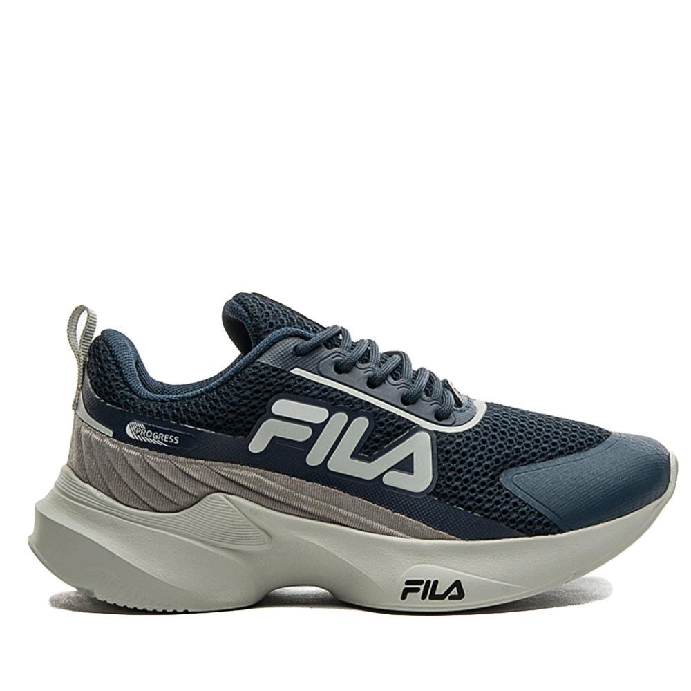 Tênis Infantil Fila Progress Marinho/Cinza