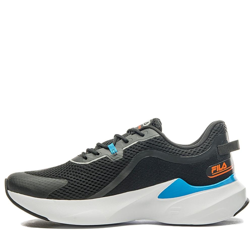 Tênis Corrida Fila Recovery Preto/Azul Preto 2