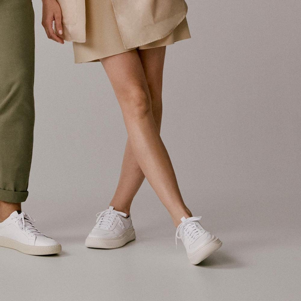 Tênis Feminino Casual Democrata Block 616101 Branco Branco 5