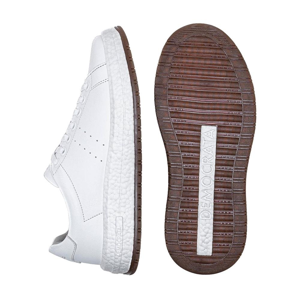 Tênis Feminino Casual Democrata Drake Pulse 618101 Branco Branco 4