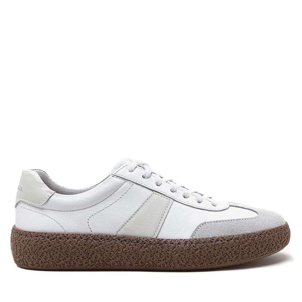 Tênis Feminino Casual Democrata Bora 617101 Branco/Off White Branco/Off White 1