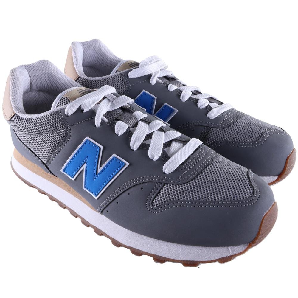Tênis Masculino New Balance GM500v2 Cinza/Azul 3
