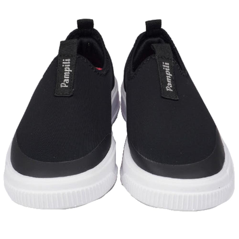 Tênis Feminino Slip-on da Pampili 738.010.000 Preto/Branco Preto/Branco 2