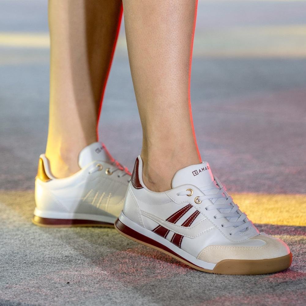 Tênis Ramarim Feminino 25-96101 Branco/Malbec Branco/Malbec 11